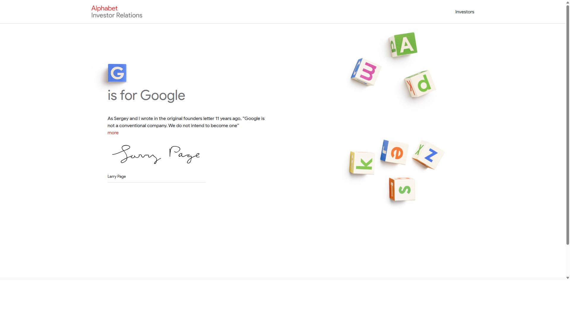 Alphabet Inc website
