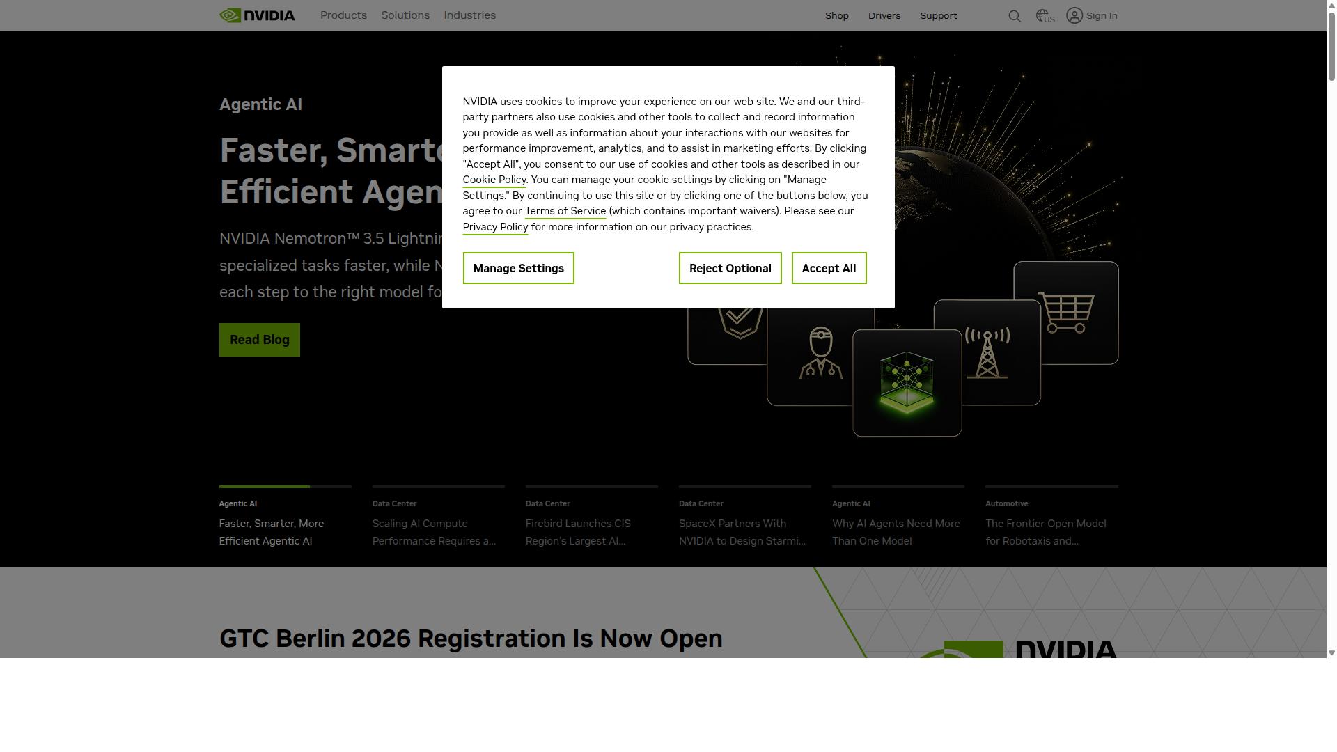 Nvidia Corp. website