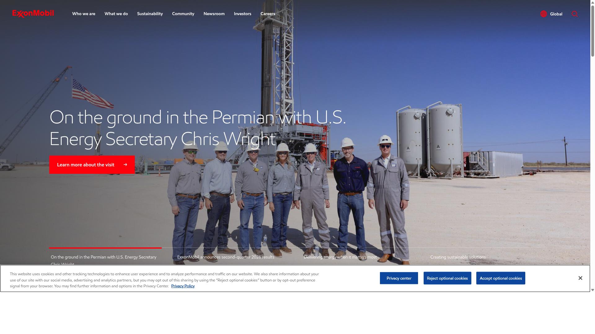 Exxon Mobil website