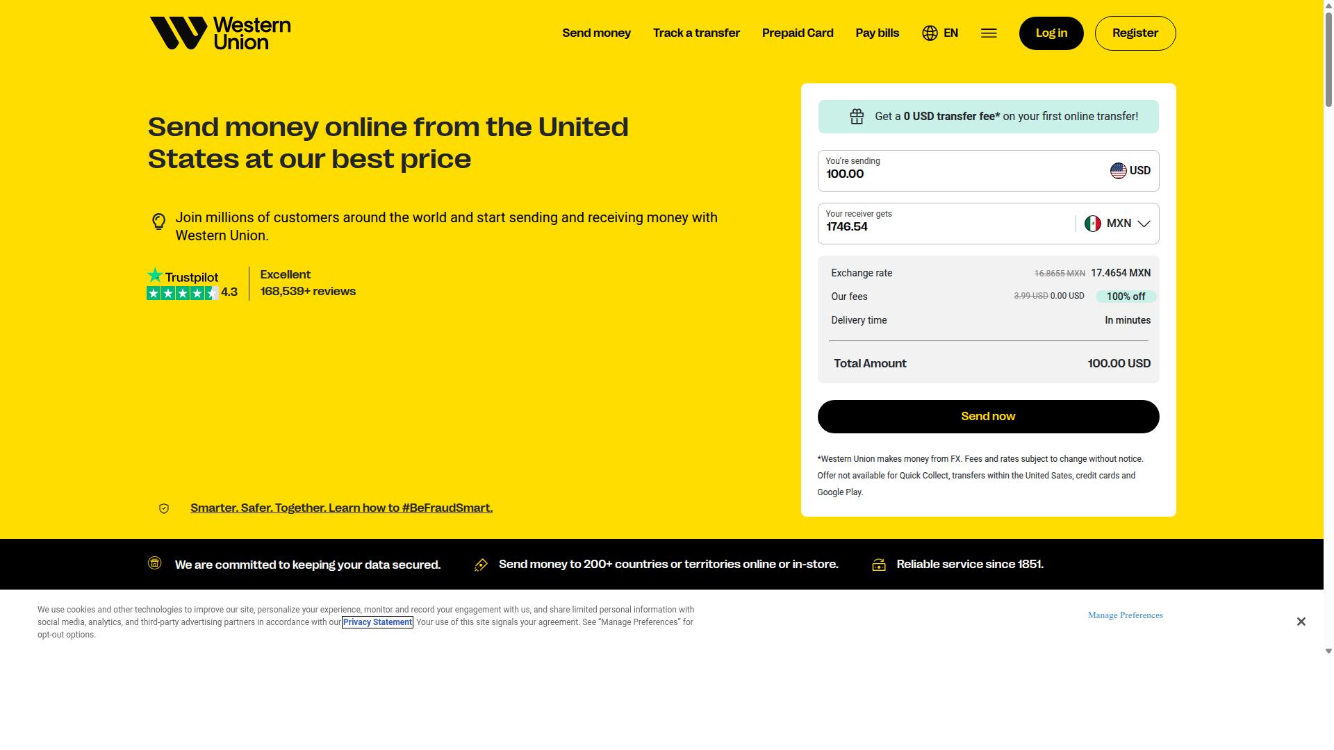 Western Union website